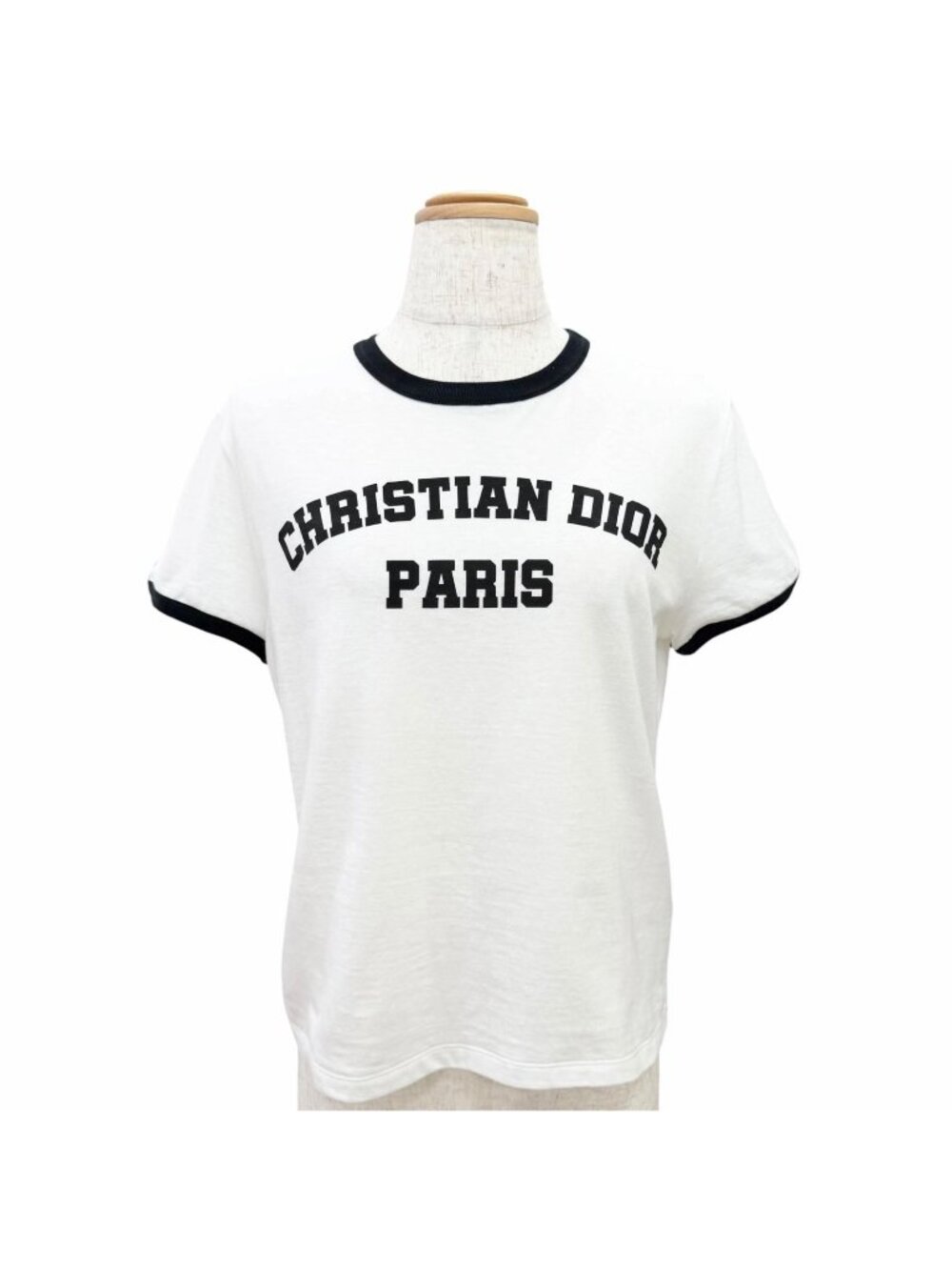 Dior Cotton Linen Logo Bee Embroidery Crew Neck Short Sleeve T-Shirt White